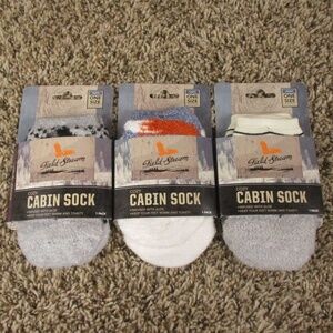 Field & Stream Socks Variety 3 Pack Youth One Size Cozy‎ Cabin Aloe Infused